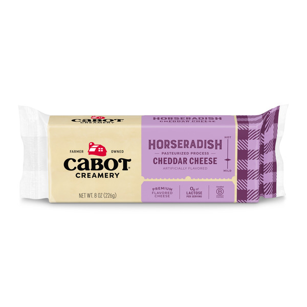 Cabot Horseradish Cheddar Cheese Block, 8 oz Same-Day Delivery or