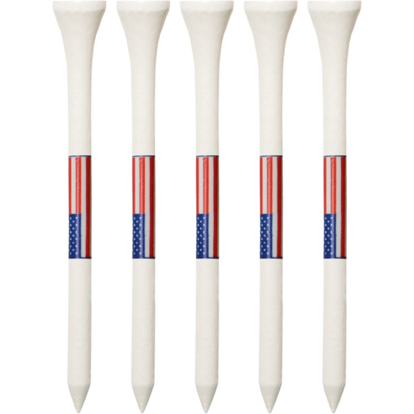 Professional Tee System American Flag Wooden Golf Tees