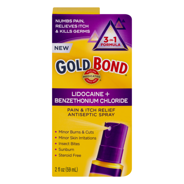Gold Bond Pain & Itch Relief Lidocaine + Benzethonium Chloride