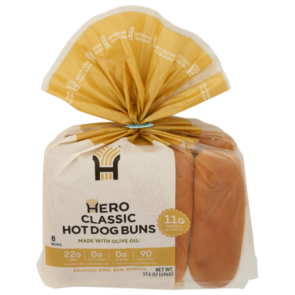 Hero Bread Classic Hot Dog Buns 8 Pack