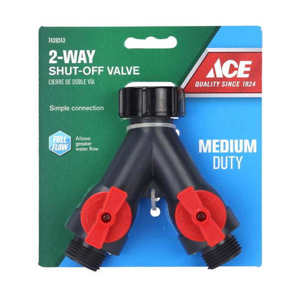 ACE 3/4" 2 Way Shut Off Valve Poly Hose