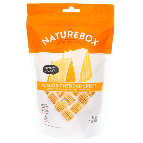 Nature Box Asiago & Cheddar Cheese Crisps (4.5 oz) Instacart