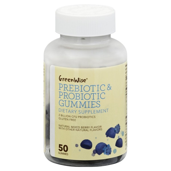 GreenWise Prebiotic & Probiotic, Gummies, Mixed Berry (50 each) Instacart