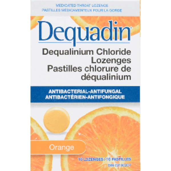 Dequadin Antibacterial Orange Medicated Throat Lozenge Same-Day ...