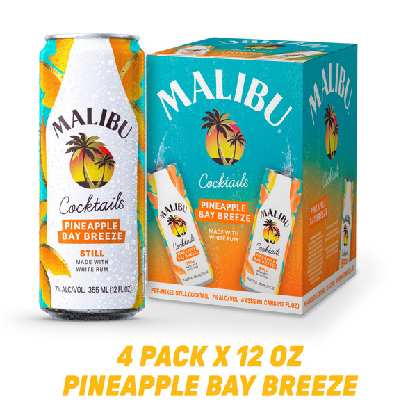 Malibu Pineapple Bay Breeze Ready to Drink Rum Cocktail Same-Day Malibu Pineapple Bay Breeze Ready to Drink Rum Cocktail Same-Day
