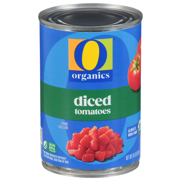 O Organics Tomatoes, Organic, Diced