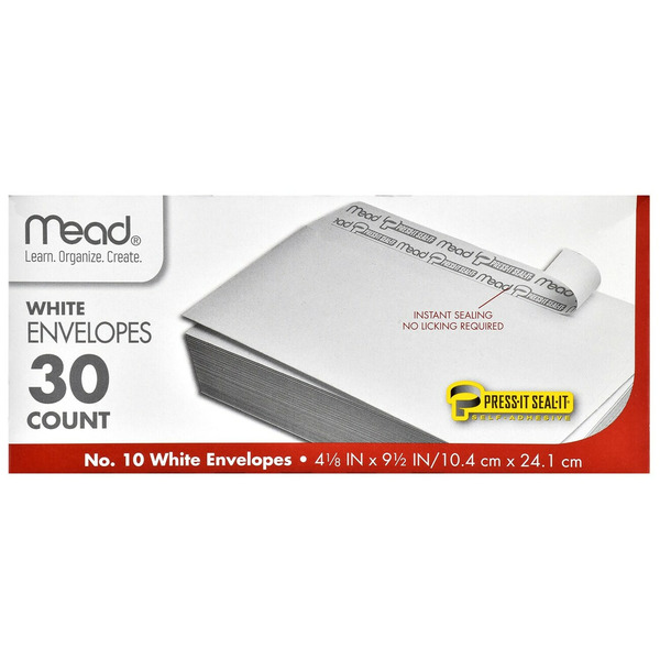 Mead Envelopes, White, No. 10 Same-Day Delivery | Dollar Tree