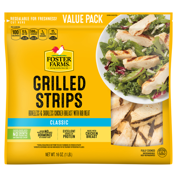 Foster Farms Grilled Chicken Breast Strips