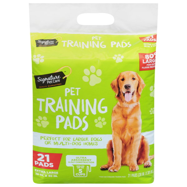Signature Pet Pet Training Pads, Extra Large, Ultra Absorbent, 6-Ply