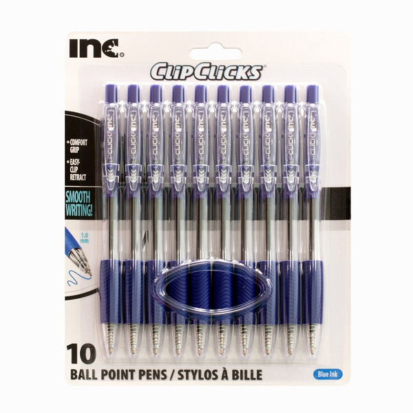 Inc. ClipClick ClipClicks Ball Point Pens - Blue Same-Day Delivery ...