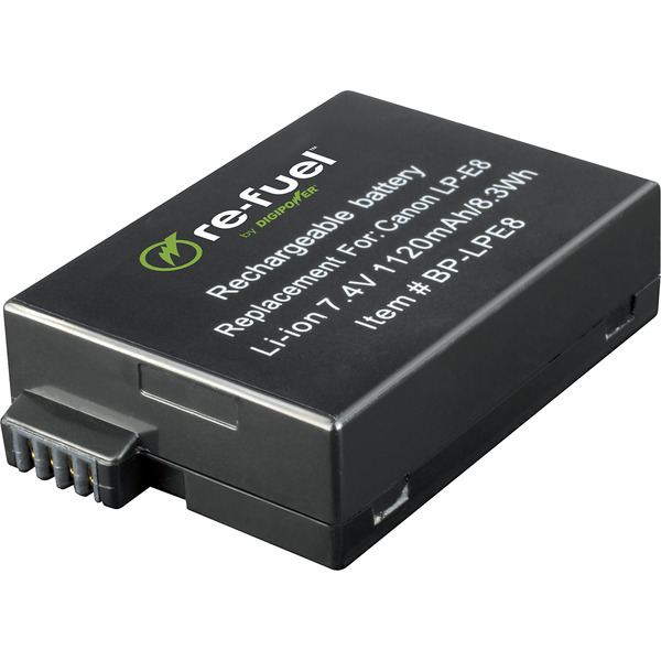 Digipower Re-Fuel Rechargeable Lithium-Ion Replacement Battery for Canon LP-E8
