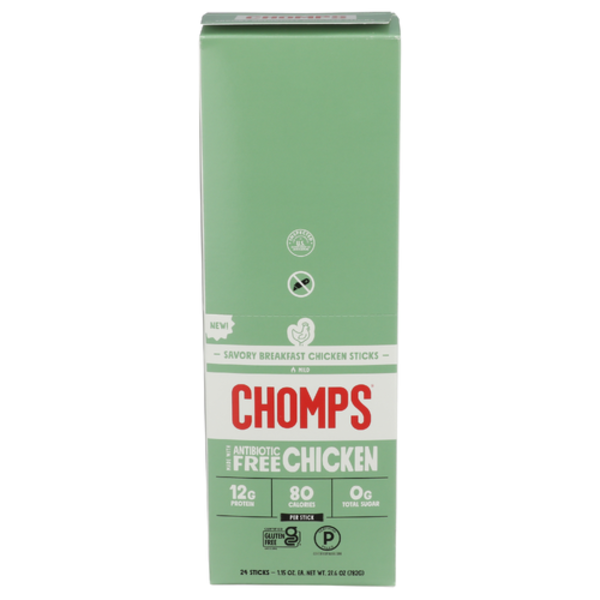 Chomps Savory Breakfast Chicken Sticks 24 Pack Case