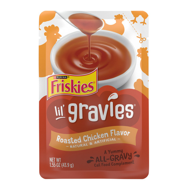 Purina Friskies Lil' Gravies Roasted Chicken Flavor Cat Food Lickable Cat Treats