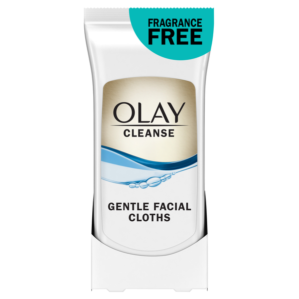 Olay Gentle Facial Cloths, Fragrance Free - 30 ct