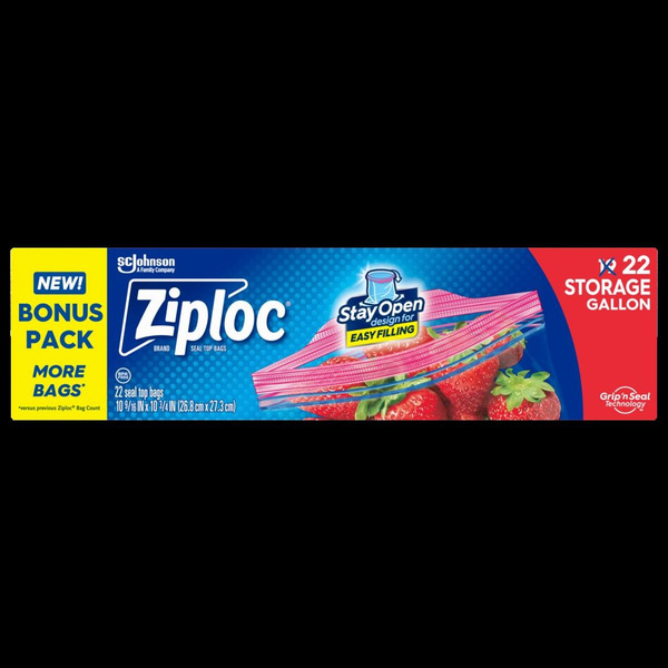 Ziploc Storage Gallon Bonus Pack - 22ct