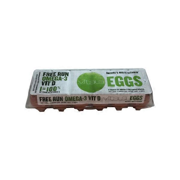 Vitala Free Omega 3 Run Eggs With Dha (12 ct) Instacart