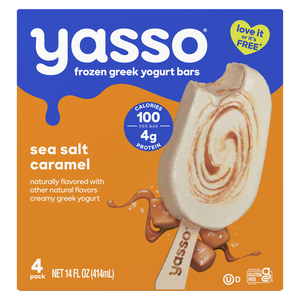 Yasso Frozen Greek Yogurt Bars Sea Salt Caramel