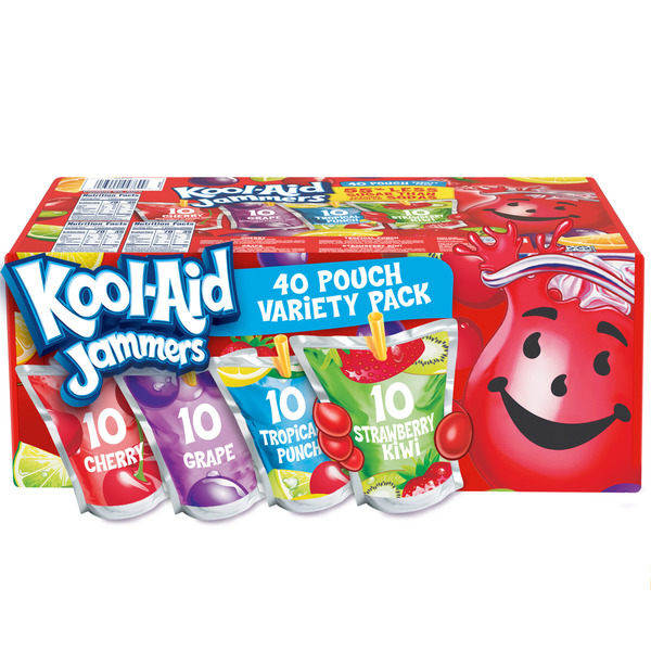 Kool-Aid Jammers Cherry, Grape, Tropical Punch & Strawberry Kiwi