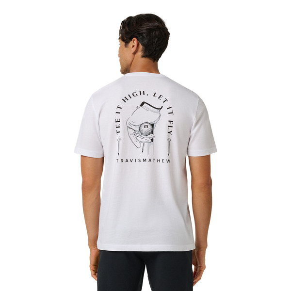 Travis Mathew Men's Fairway Finesse Golf T-Shirt, L - White