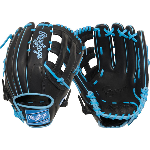 Rawlings GG Elite Series Glove, 12.75 Inch - Black/Blue, Right Hand Throw
