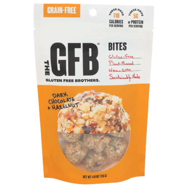 The Gluten Free Bar Dark Chocolate + Hazelnut Bites