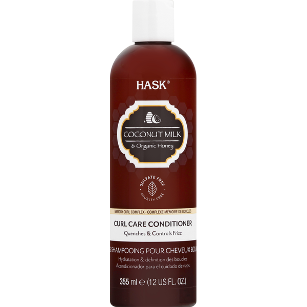 Hask Curl Care Conditioner, Coconut Milk & Organic Honey (355 ml