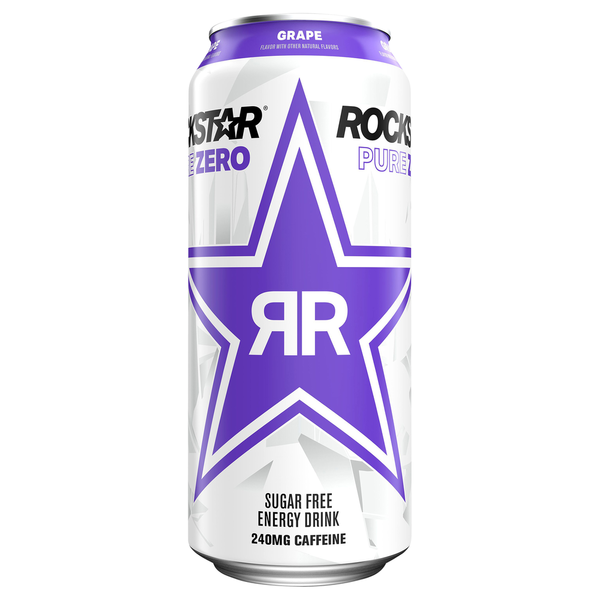Rockstar Pure Zero Sugar Free Energy Drink, Grape Same-Day