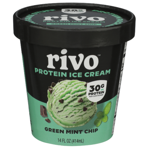 Rivo Ice Cream Green Mint Chip Protein Ice Cream