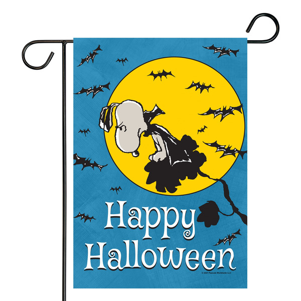 Peanuts Snoopy Happy Halloween 1.44-ft W x 2.91-ft H Halloween Garden flag Kit