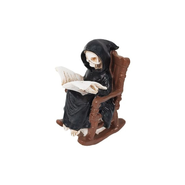 Ashland Mini Cloaked Skeleton Figurine with Book