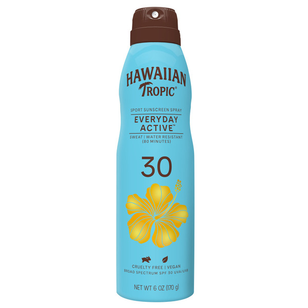 Hawaiian Tropic Island Sport Clear Spray Reef Safe Sunscreen Broad Spectrum - 1 oz