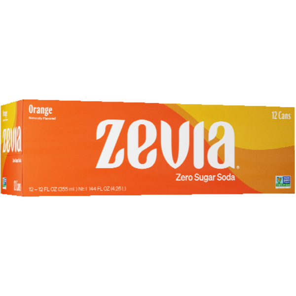 Zevia Orange Zero Calorie Soda 12 Pack Same-Day Delivery or Pickup