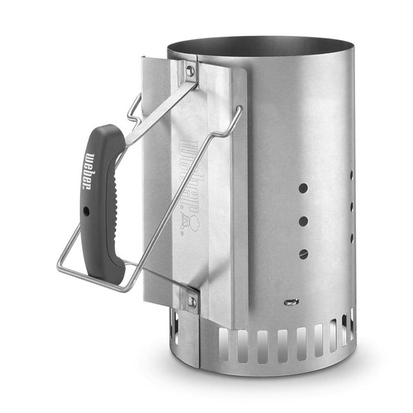 Weber 12.7 Inch Rapidfire Chimney Charcoal Starter For Use With Charcoal Grills