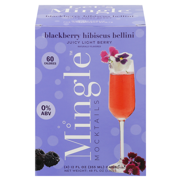 Mingle Mocktails Mocktails, Blackberry Hibiscus Bellini Same-Day