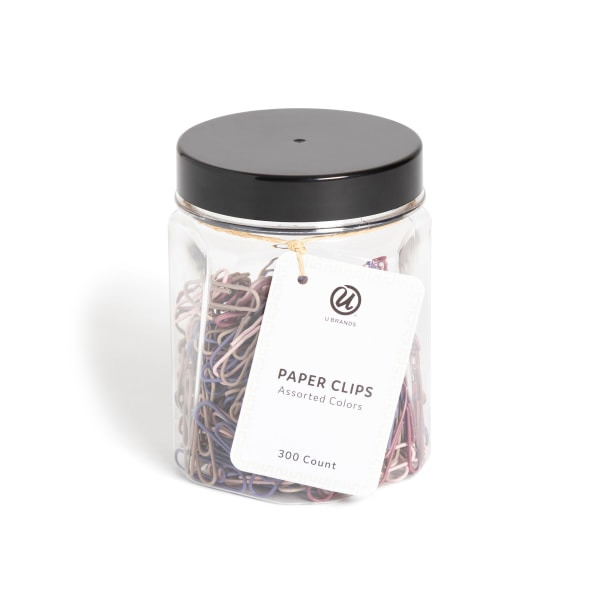 U Brands Assorted Soft Dye Standard Paper Clips