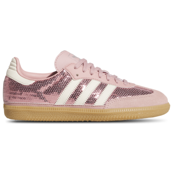 adidas Kids' Originals Samba Sequin Grade School Shoes, Size 7 - Wonder Mauve/Pink