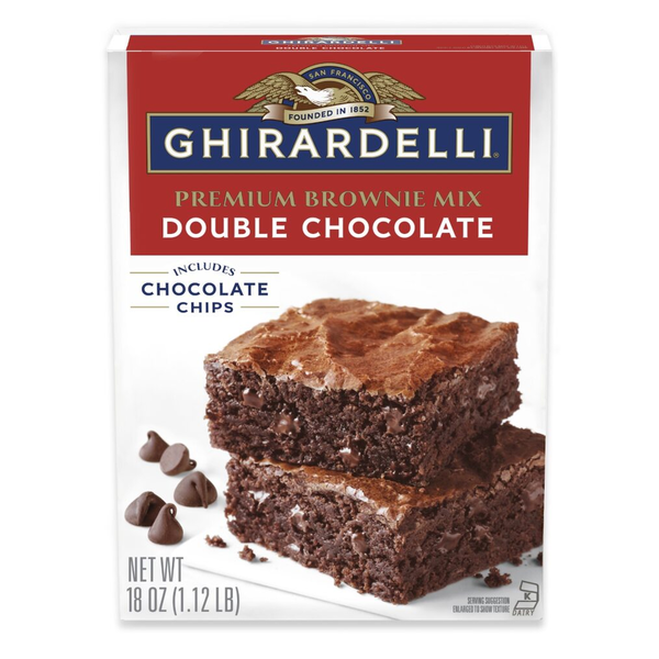 GHIRARDELLI Double Chocolate Premium Brownie Mix, Includes
