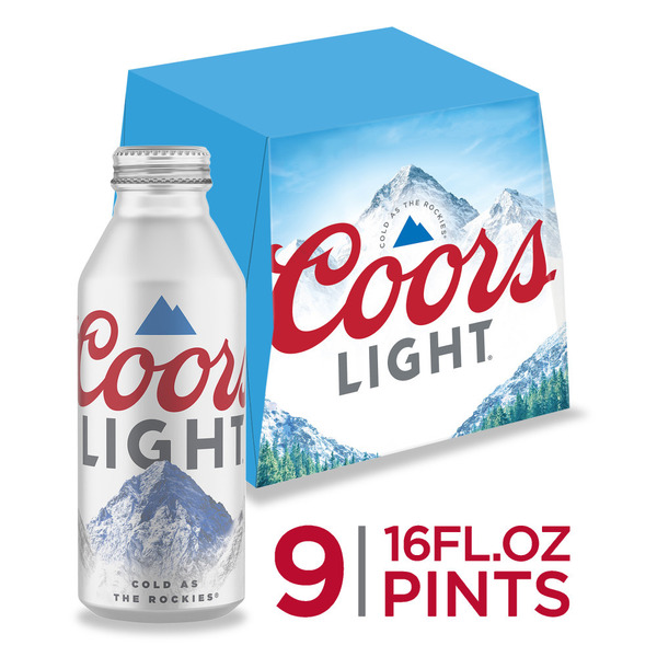 Coors Light Beer, American Light Lager Beer, 9-pack, 16-oz beer