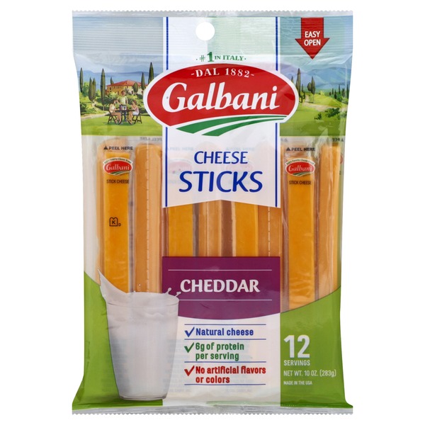 Galbani Dairy Galbani Cheddar Stick Cheese (12 each) from Mollie Stone