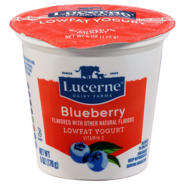 Lucerne Yogurt, Lowfat, Blueberry Flavored