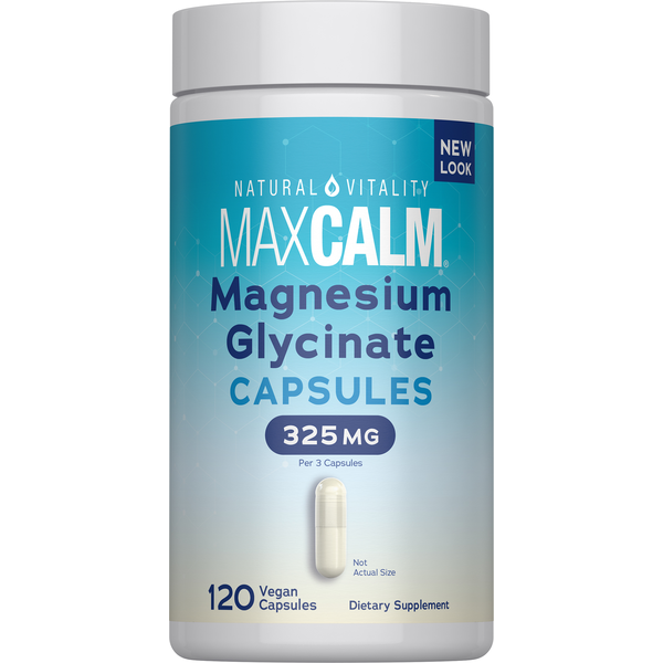Natural Vitality Vegan Capsules 325 mg Magnesium Glycinate Same