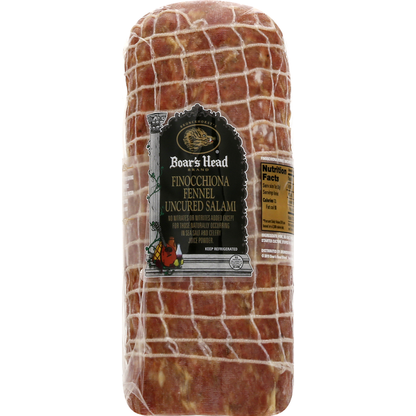 Boar's Head Salami, Finocchiona, Fennel, Uncured (1 each) Instacart