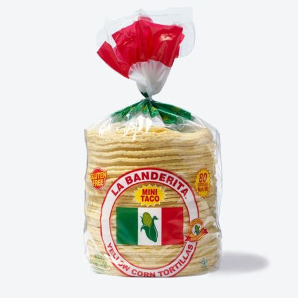 La Banderita Yellow Corn Tortillas Mini Taco 80CT