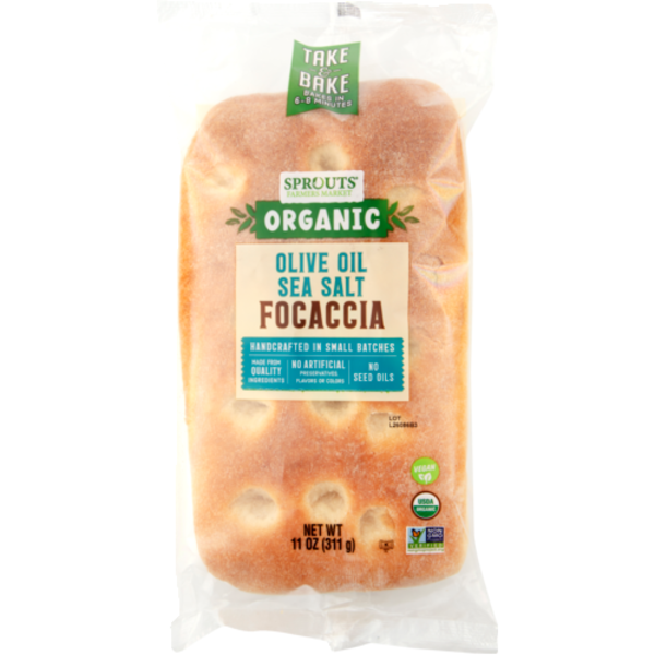 Sprouts Organic Olive Oil Sea Salt Take & Bake Focaccia