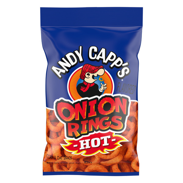 Andy Capp's Beer Battered Flavored Onion Flavored Rings Baked Oat