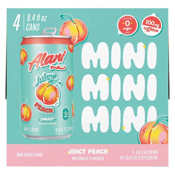 いけあい Alani NU Mini Cans Juicy Peach Same-Day Delivery or Pickup | ALDI