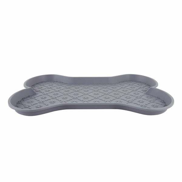Top Paw Bone Pet Feeding Placemat - Grey