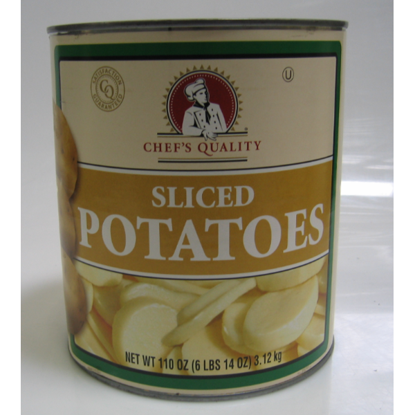Chef's Quality - Sliced White Potatoes - #10 cans