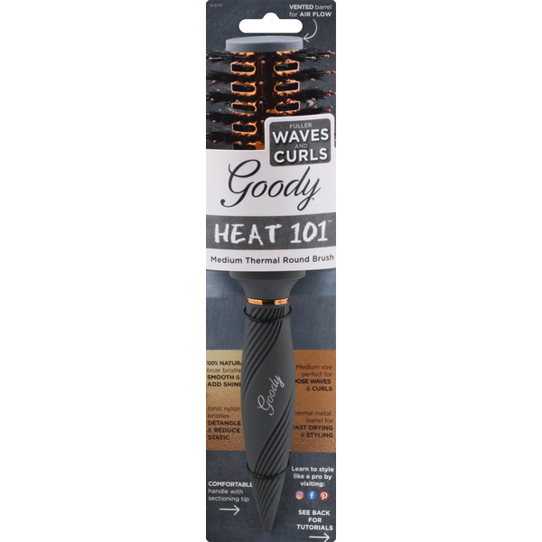 NWT Goody Round Barrel Hair Brush Goody, Heat 101 Round Brush, Large, Ceramic Barrel for  main image 3