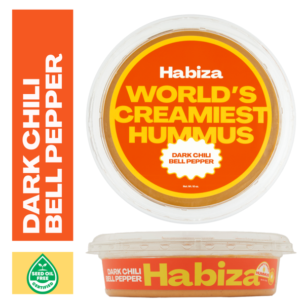 Habiza Dark Chili Bell Pepper Hummus, Seed Oil Free Certified